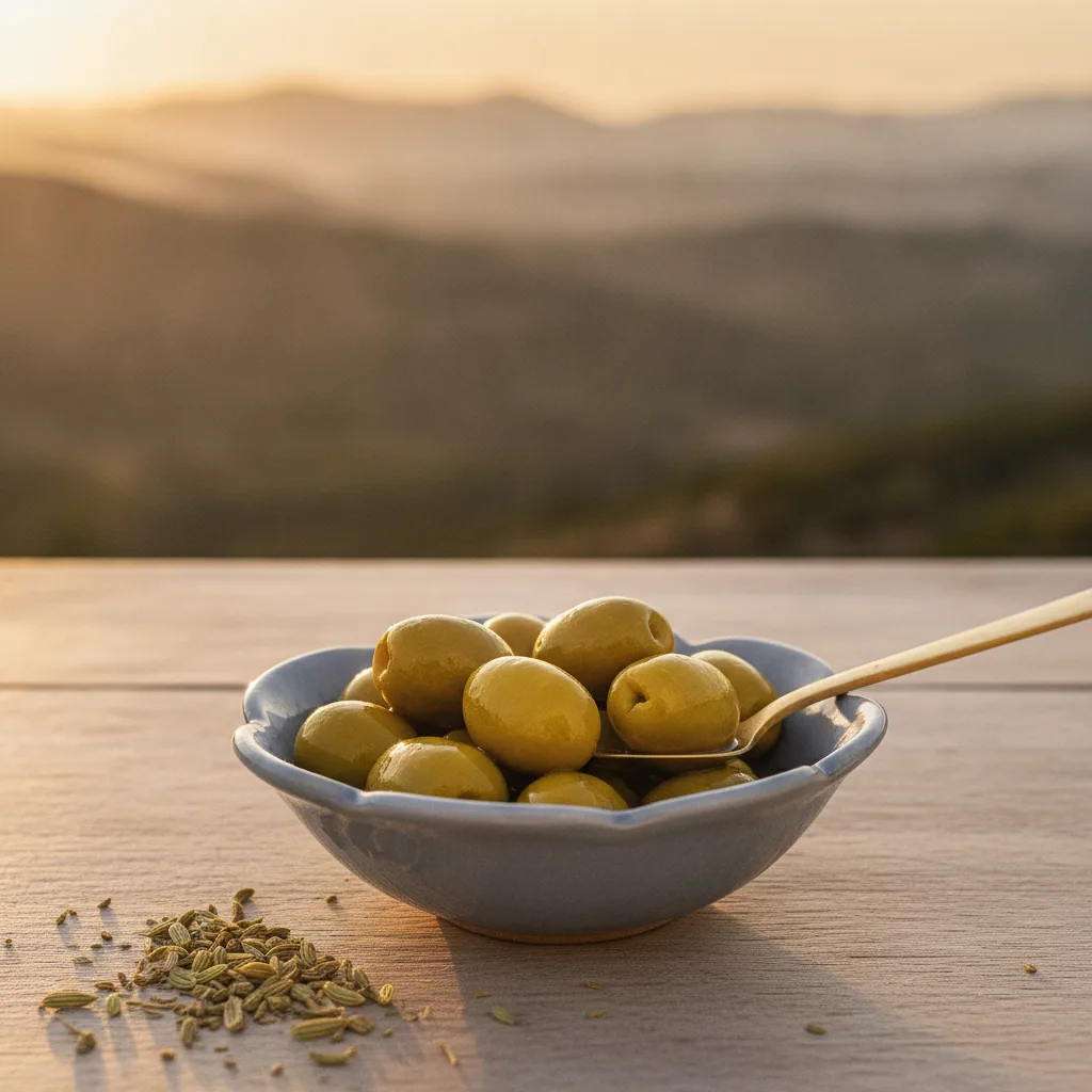 Olives cassées de la Vallée des Baux-de-Provence — illustration générée par IA