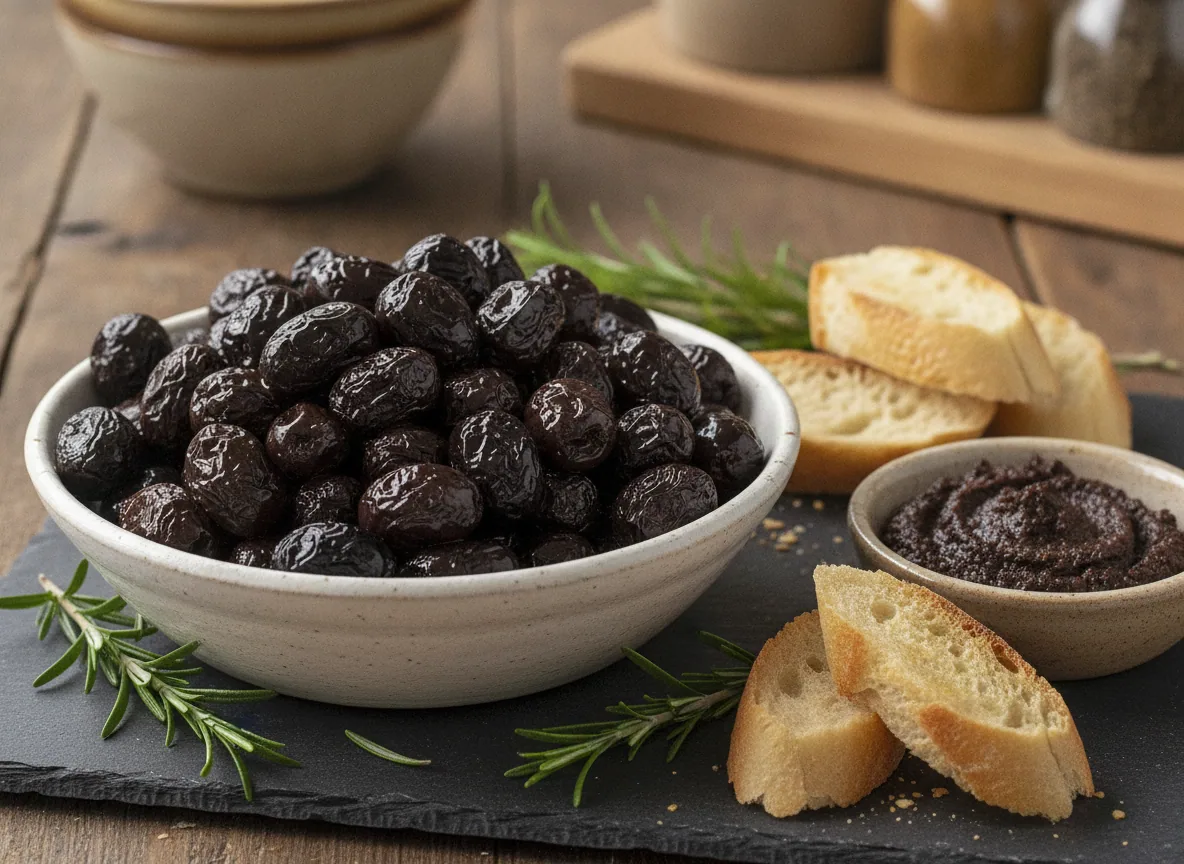 Olives noires de Nyons — illustration générée par IA