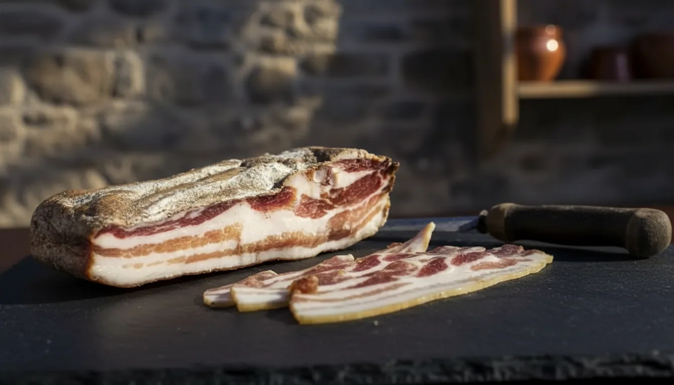 Pancetta de l'Île de Beauté — Panzetta — illustration générée par IA
