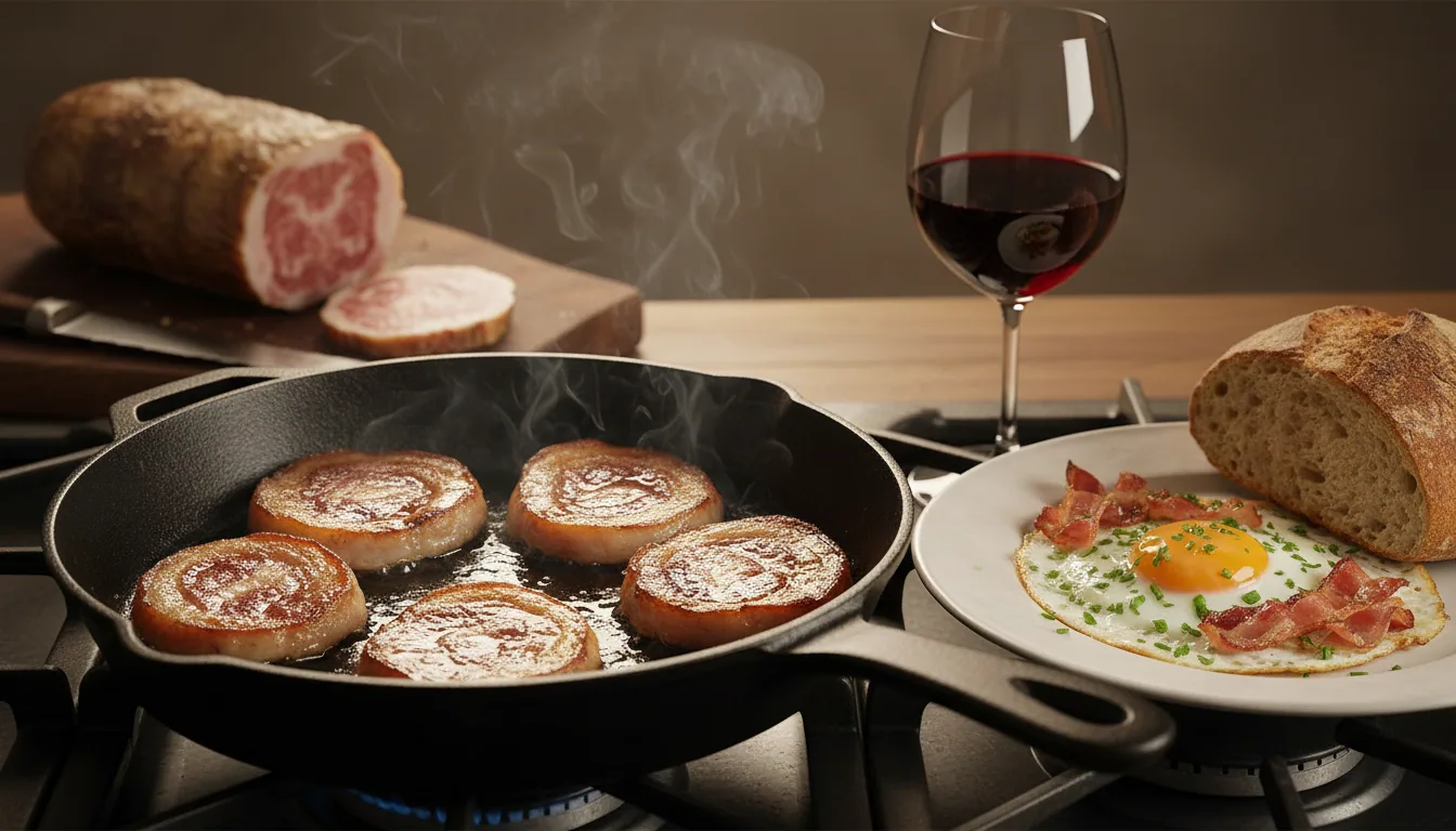 Pancetta de l'Île de Beauté — Panzetta — illustration générée par IA