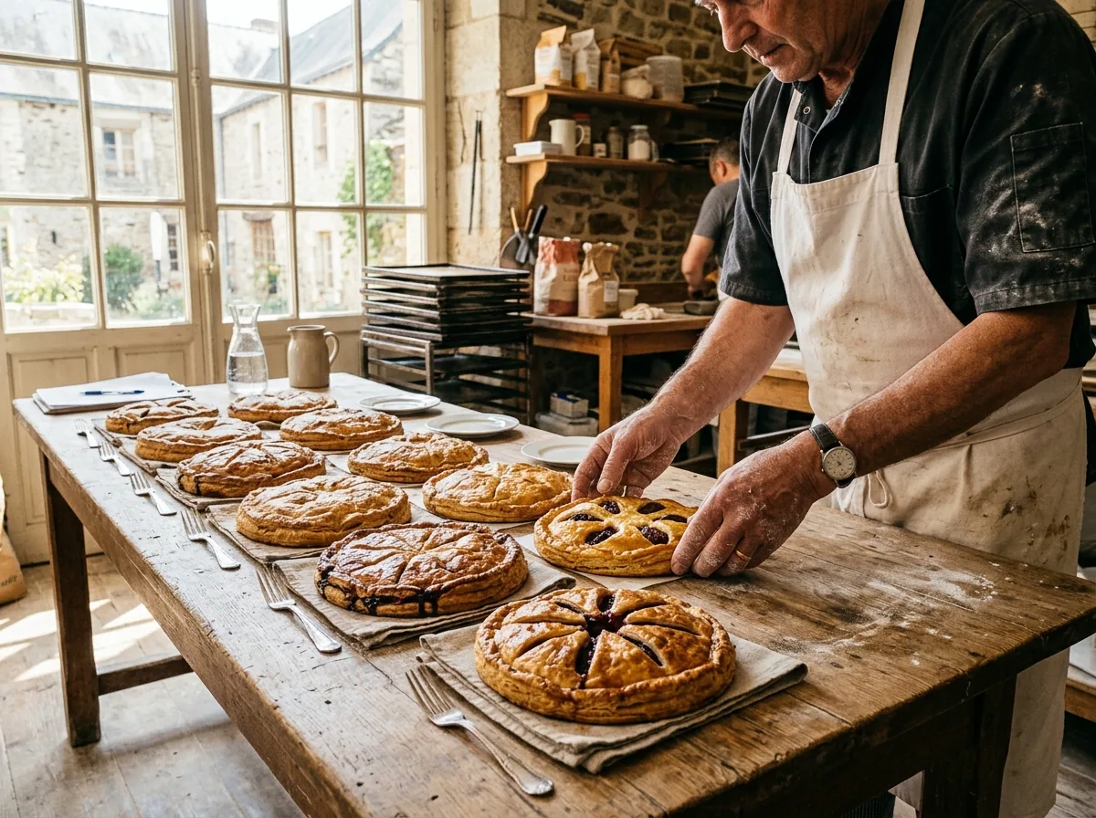 Pâté aux prunes — illustration générée par IA