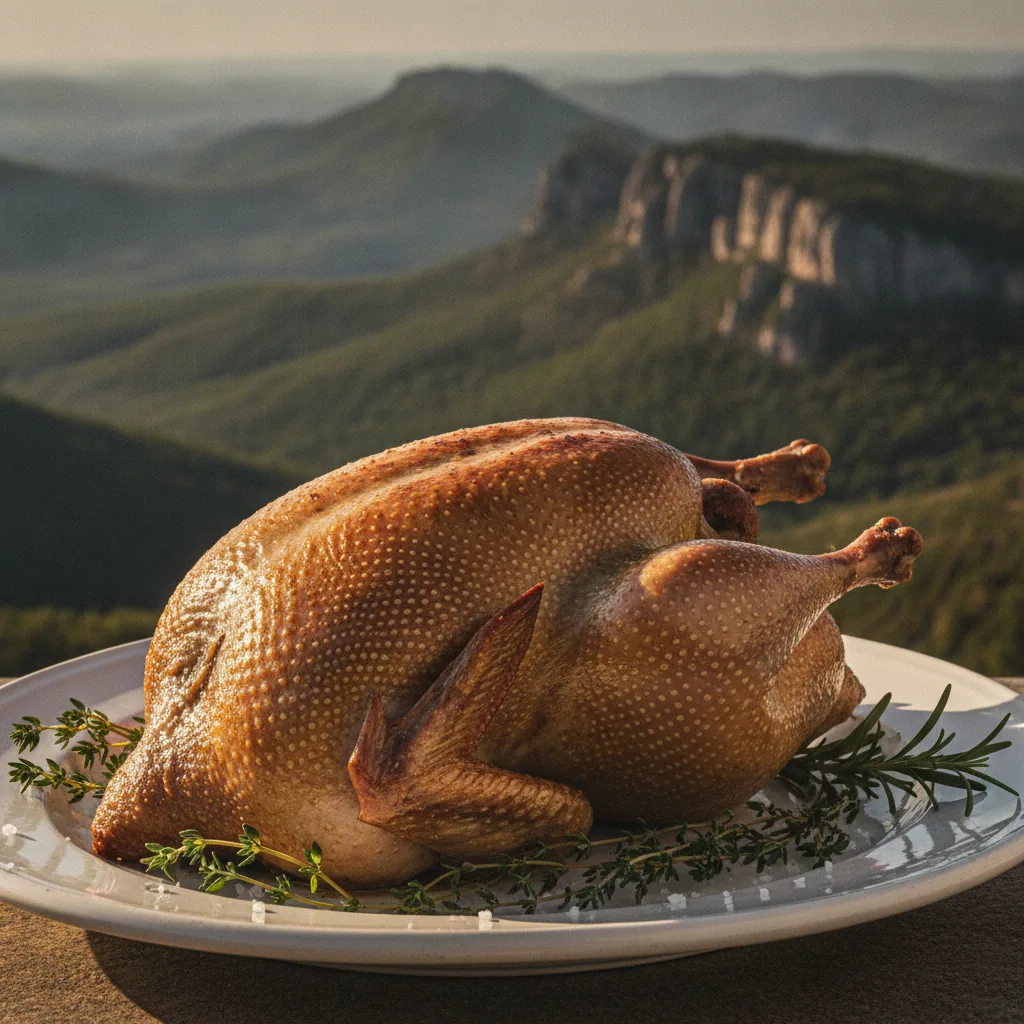 Pintade de l'Ardèche — illustration générée par IA