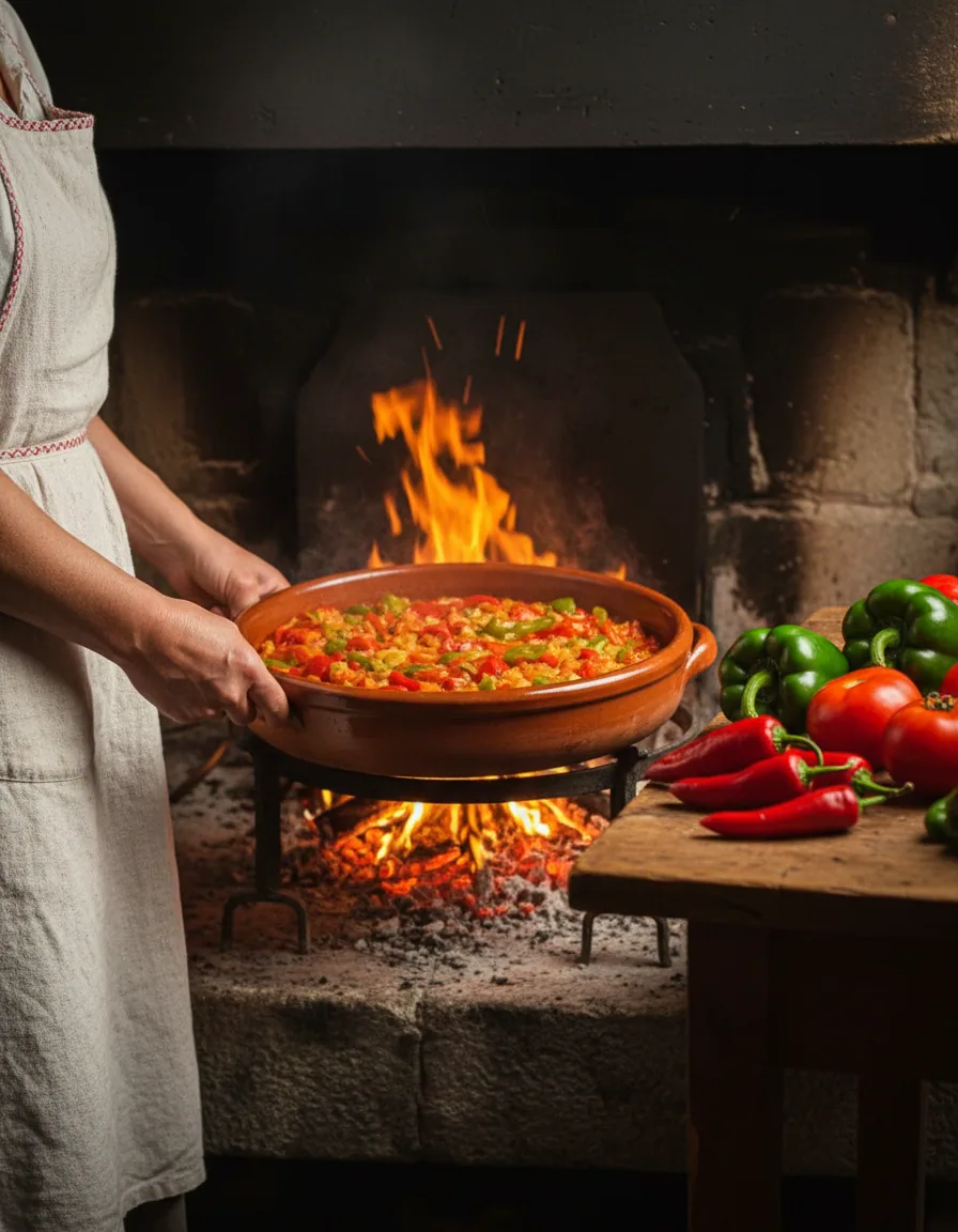 Piperade basquaise — illustration générée par IA