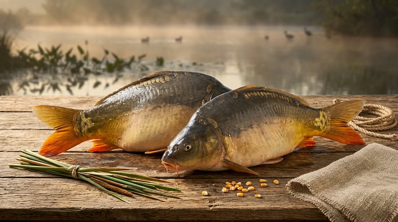 Poissons des étangs de la Dombes — illustration générée par IA