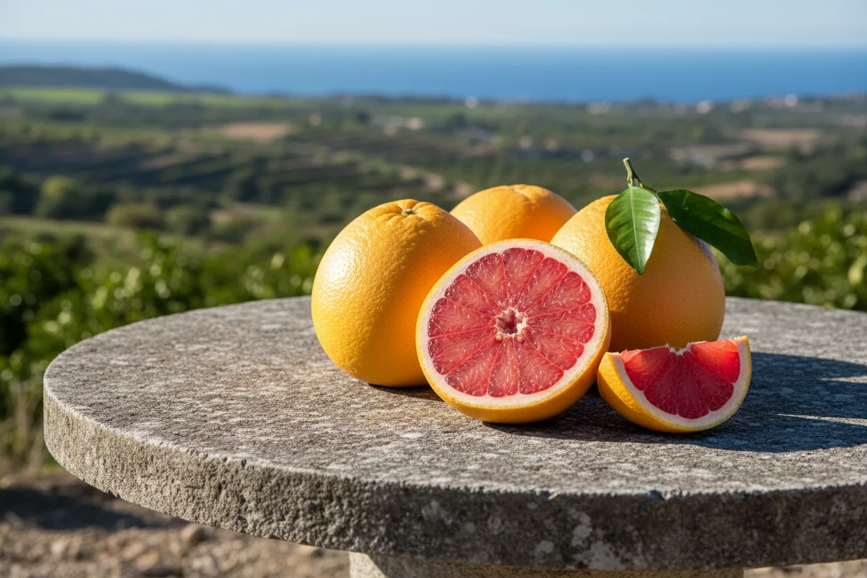 Pomelo de Corse — illustration générée par IA