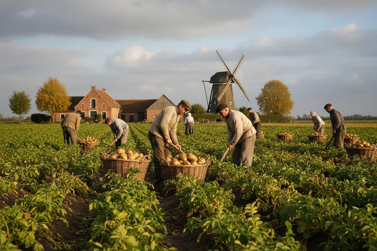 Pommes de terre de Merville — illustration générée par IA