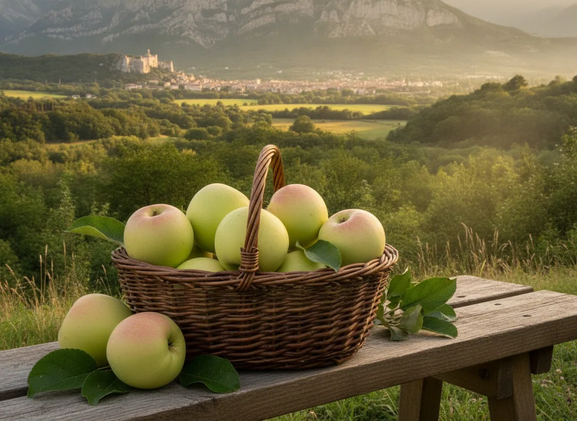 Pommes des Alpes de Haute Durance — illustration générée par IA