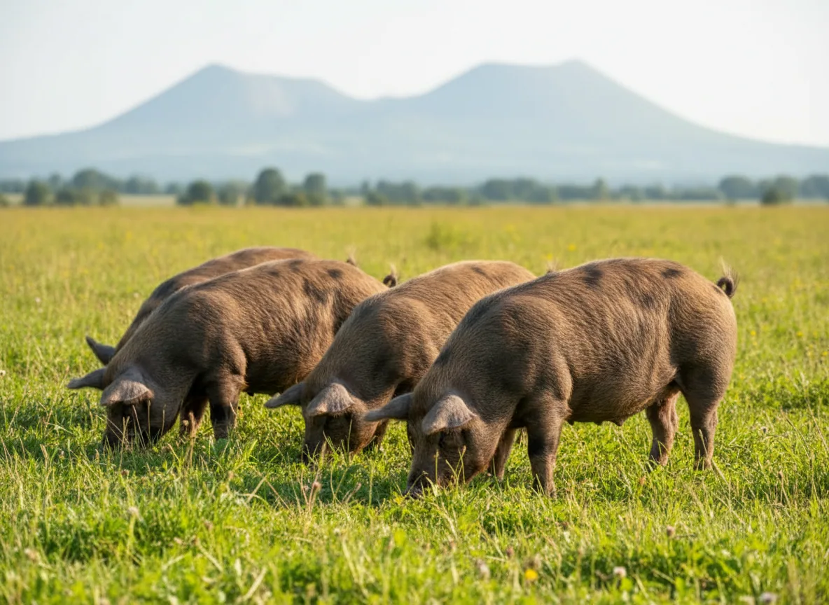 Porc d'Auvergne — illustration générée par IA