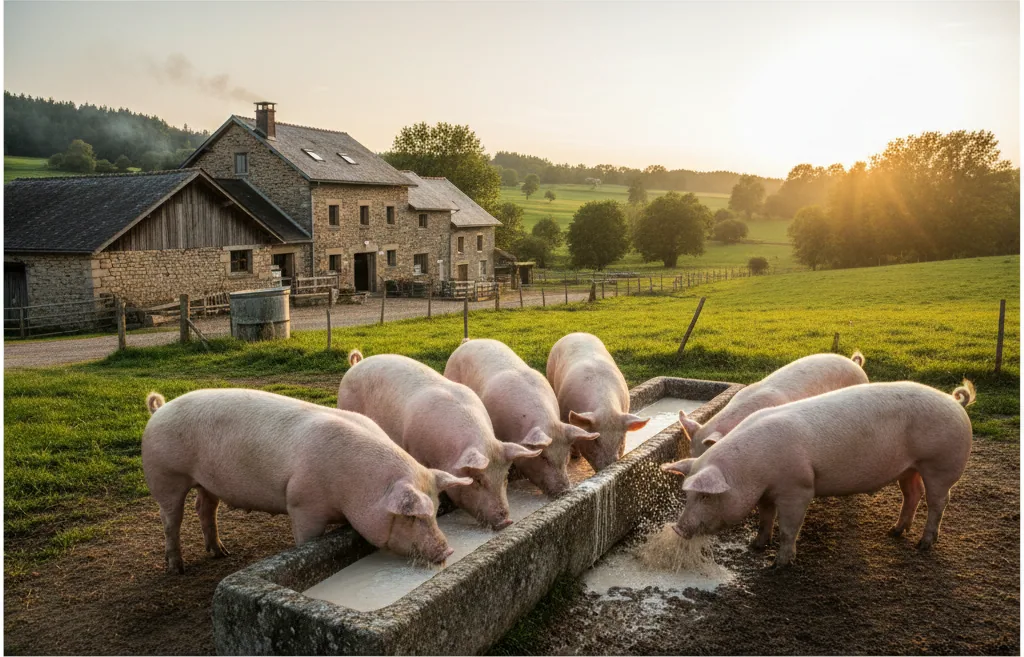 Porc de Franche-Comté — illustration générée par IA