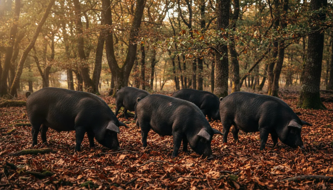 Porc Noir de Bigorre — illustration générée par IA