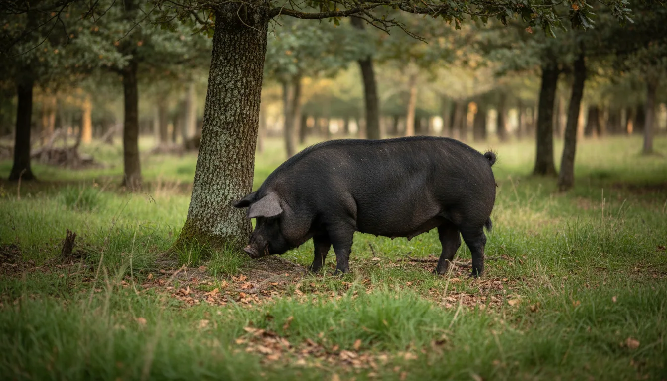 Porc Noir de Bigorre — illustration générée par IA