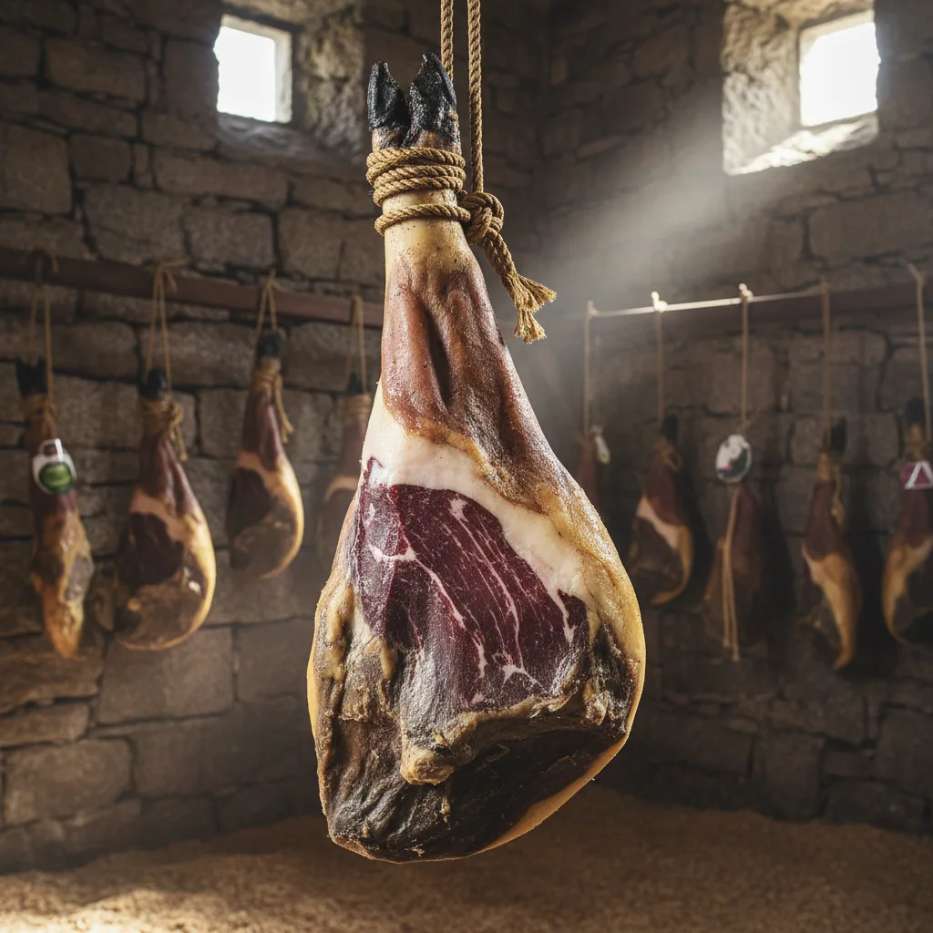 Jambon sec de Corse — Prisuttu — illustration générée par IA