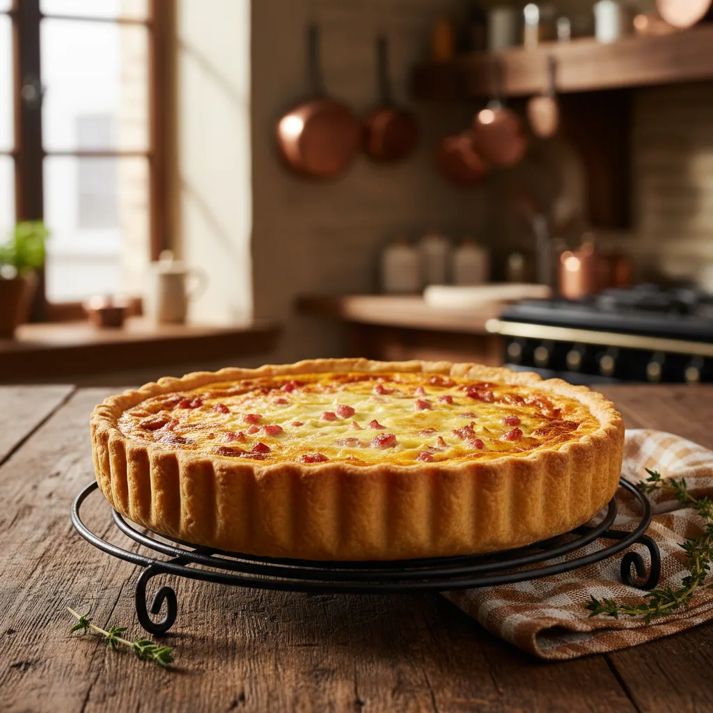 Quiche lorraine — illustration générée par IA