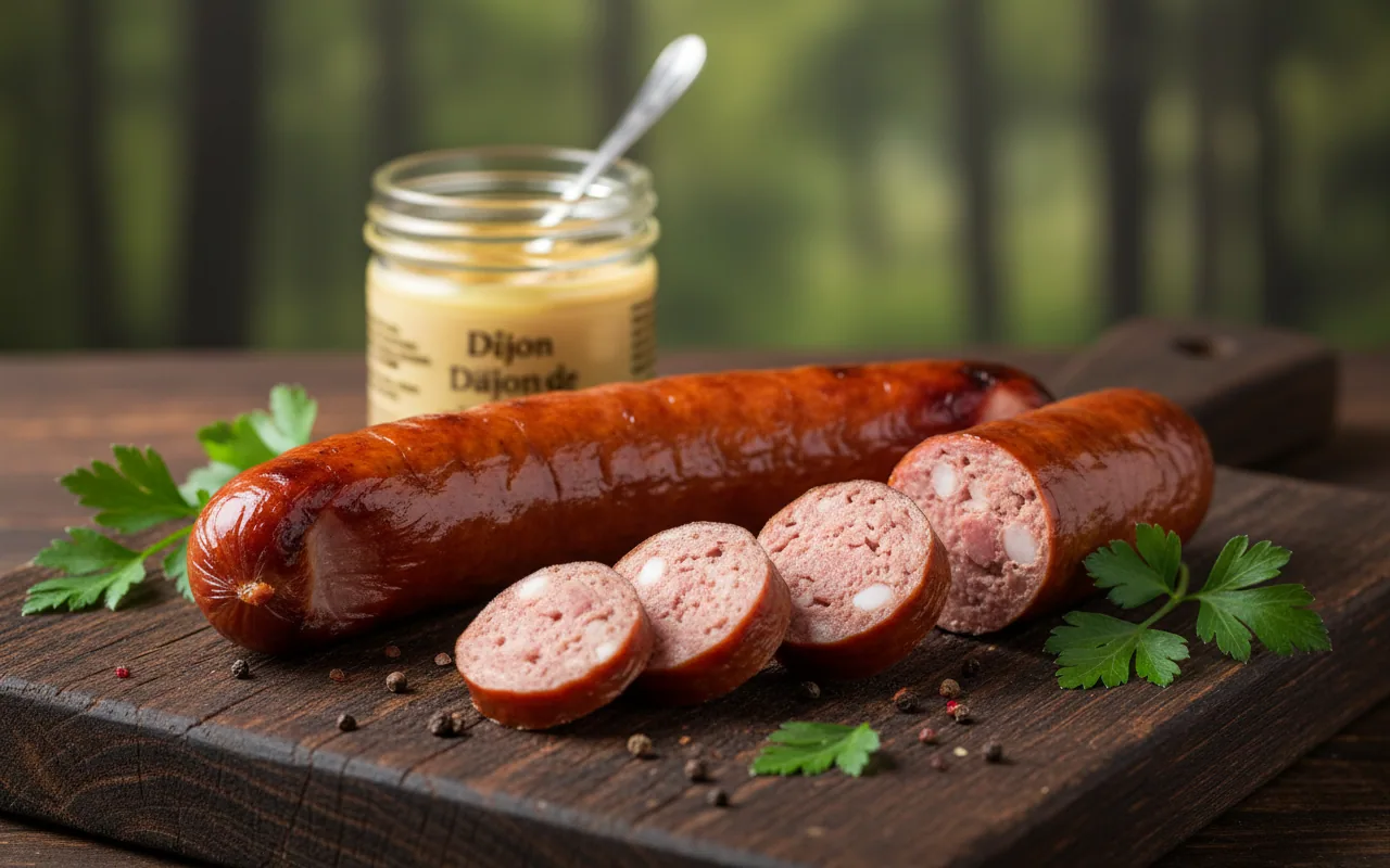 Saucisse de Montbéliard — illustration générée par IA
