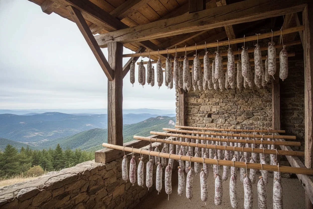 Saucisson de Lacaune — illustration générée par IA
