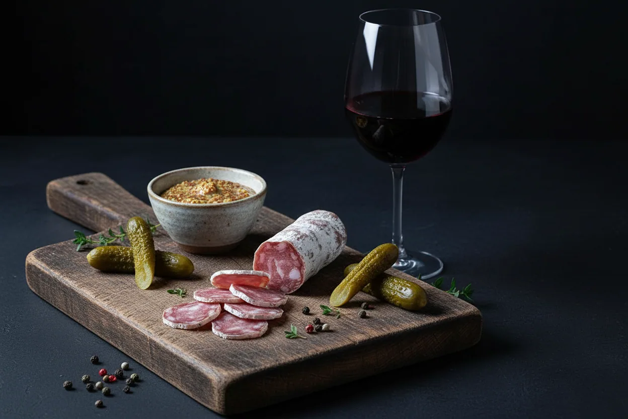 Saucisson de Lacaune — illustration générée par IA