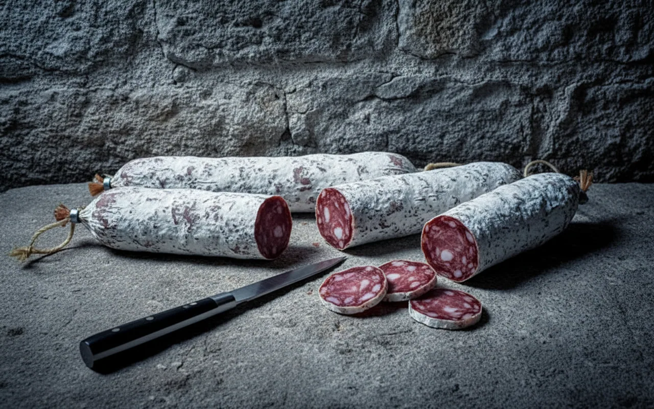 Saucisson sec d'Auvergne — illustration générée par IA
