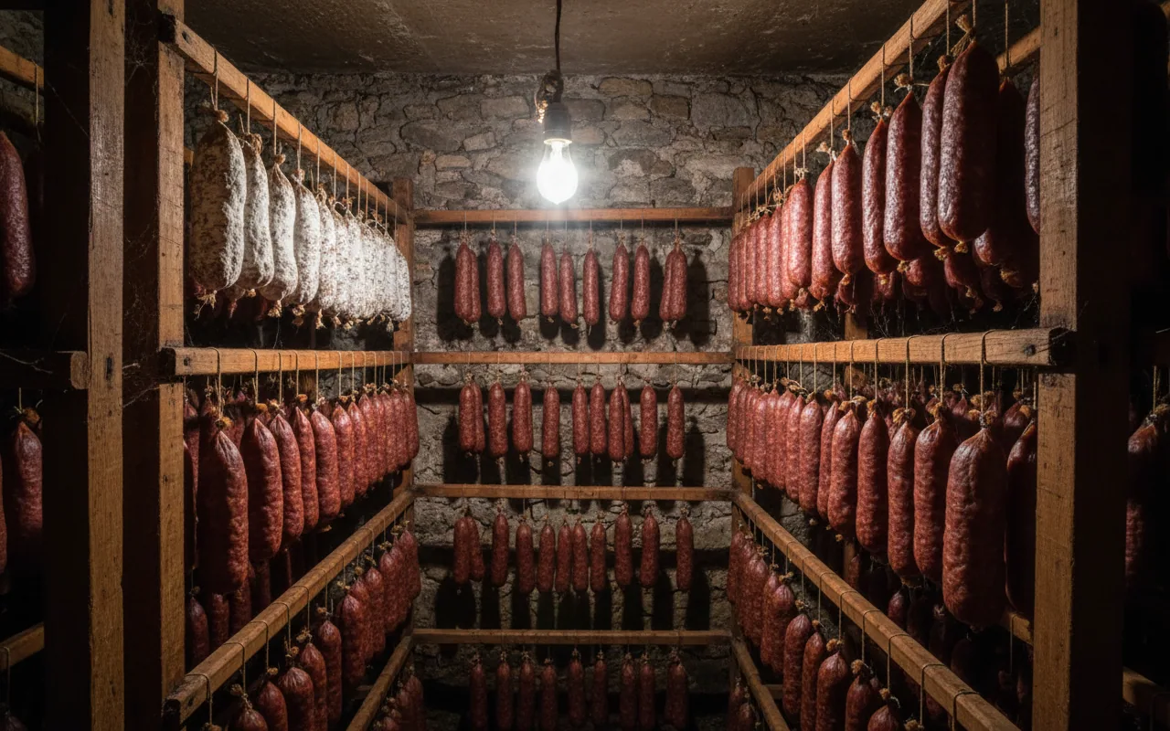 Saucisson sec d'Auvergne — illustration générée par IA
