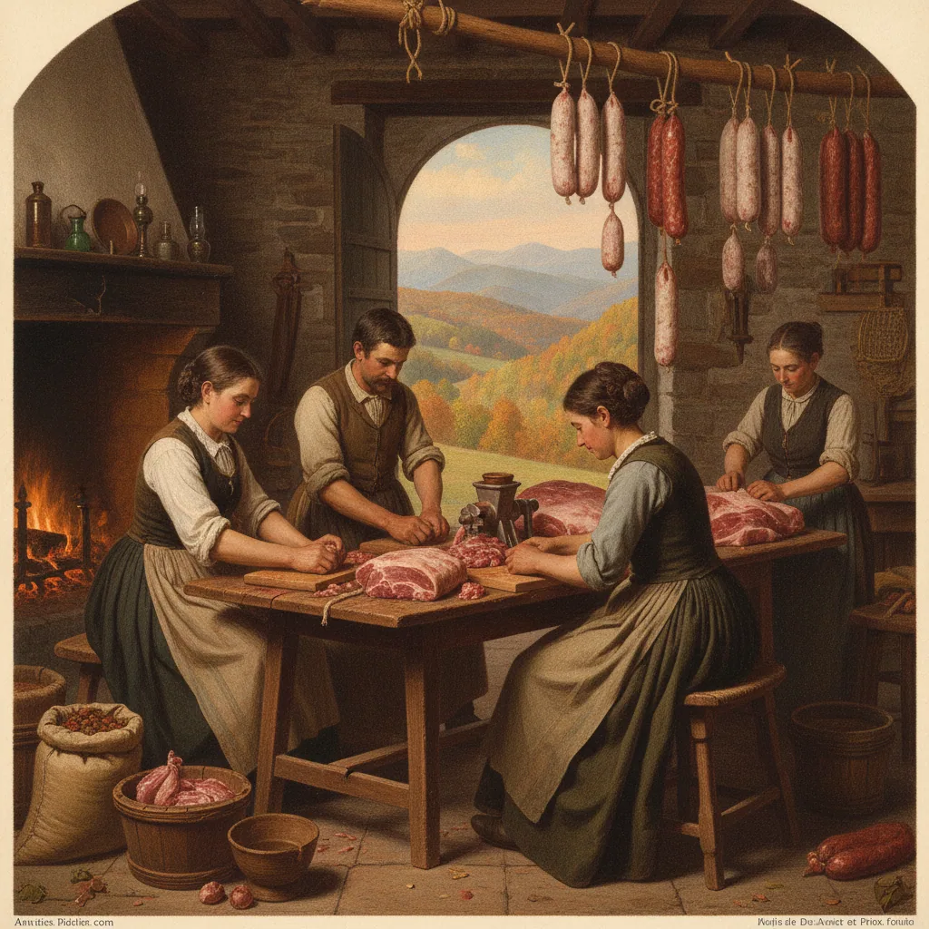 Saucisson de l'Ardèche — illustration générée par IA