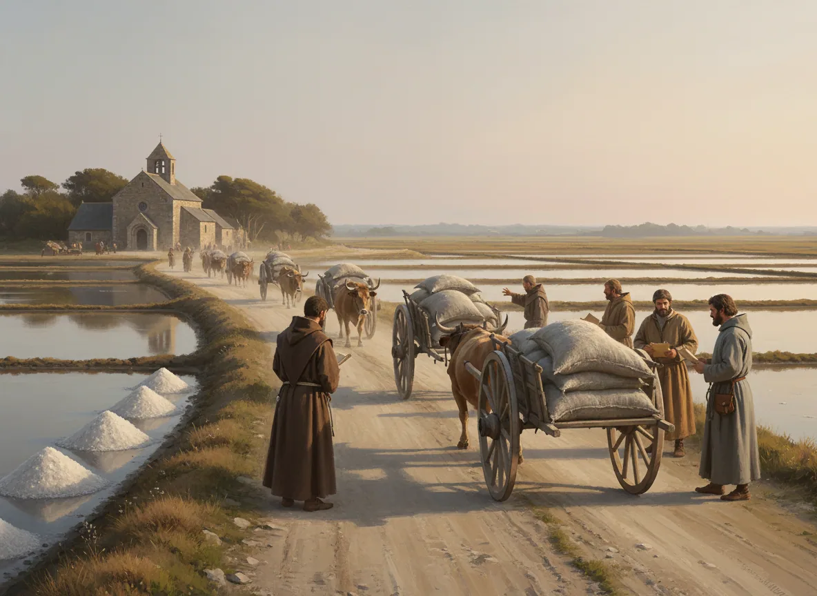 Sel de Guérande / Fleur de sel de Guérande — illustration générée par IA