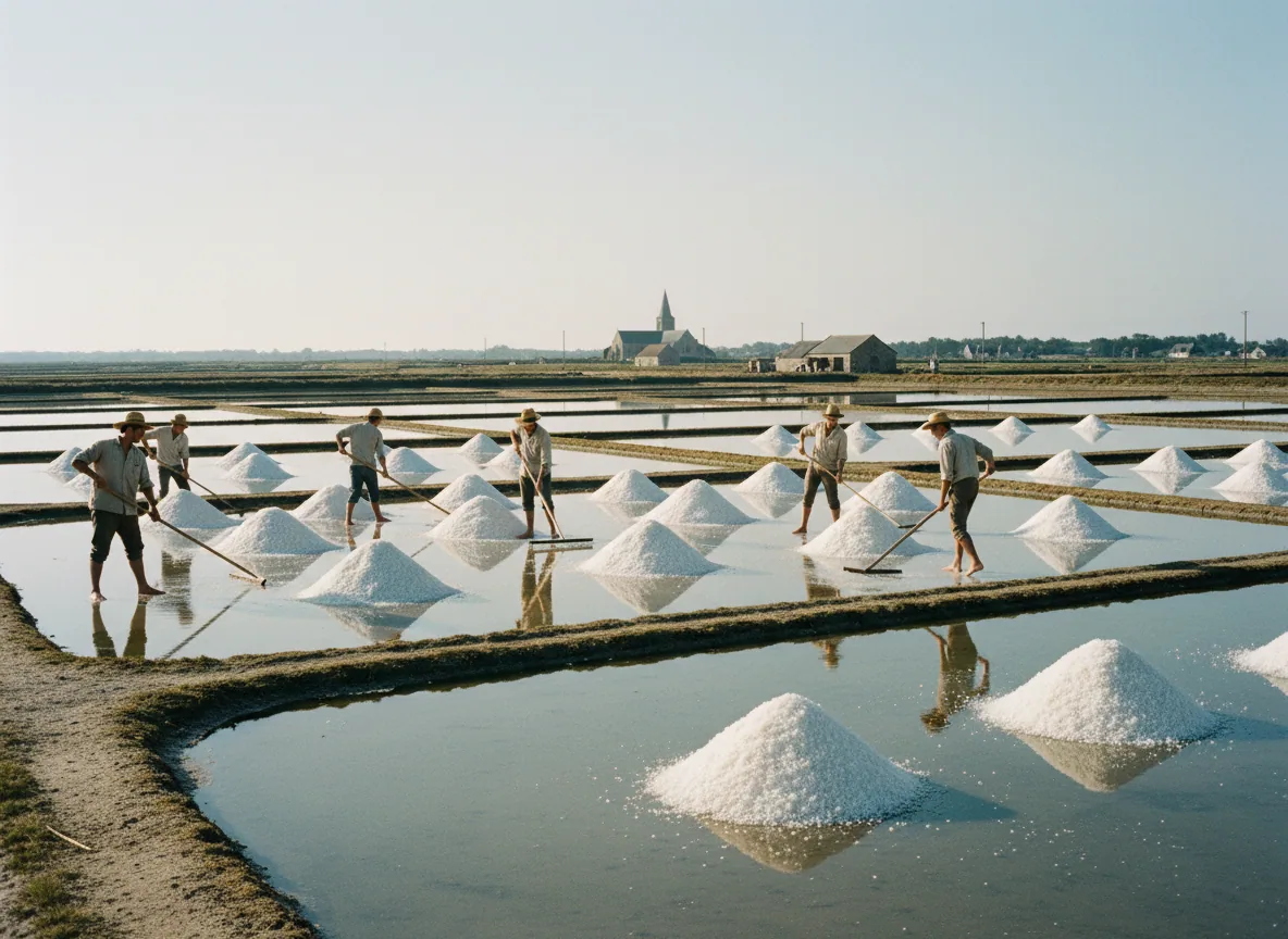 Sel de Guérande / Fleur de sel de Guérande — illustration générée par IA