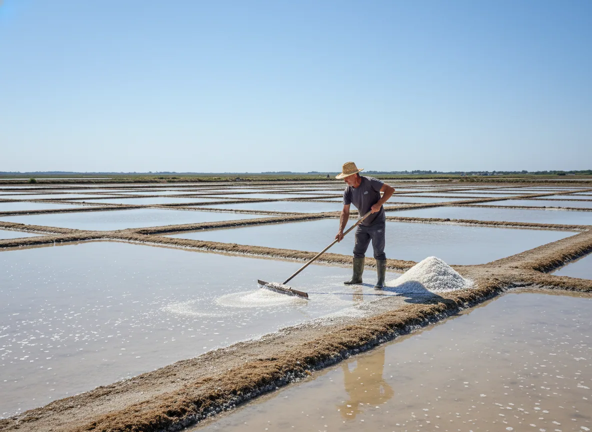 Sel de Guérande / Fleur de sel de Guérande — illustration générée par IA