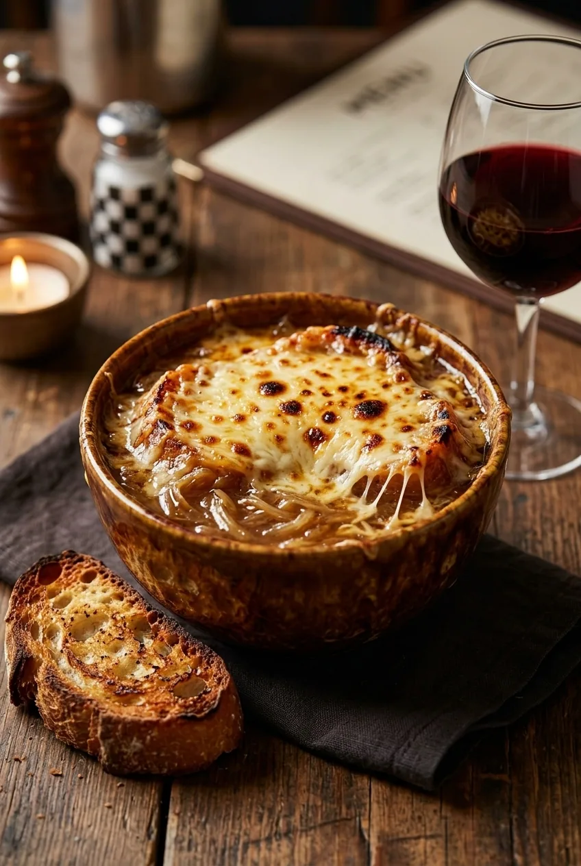 Soupe à l'oignon — illustration générée par IA