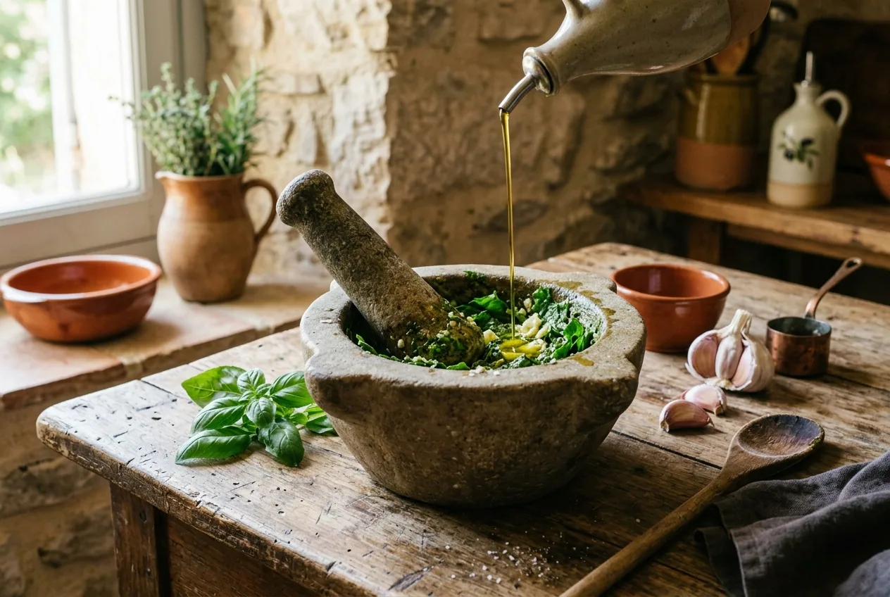 Soupe au pistou — illustration générée par IA