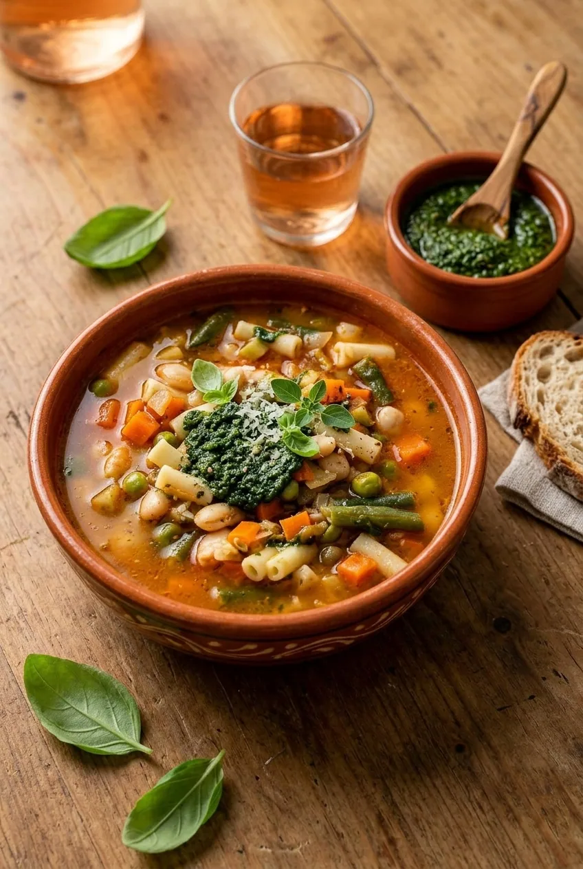 Soupe au pistou — illustration générée par IA