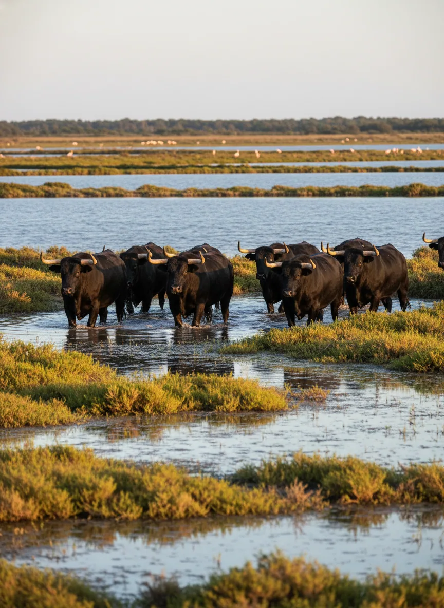 Taureau de Camargue — illustration générée par IA