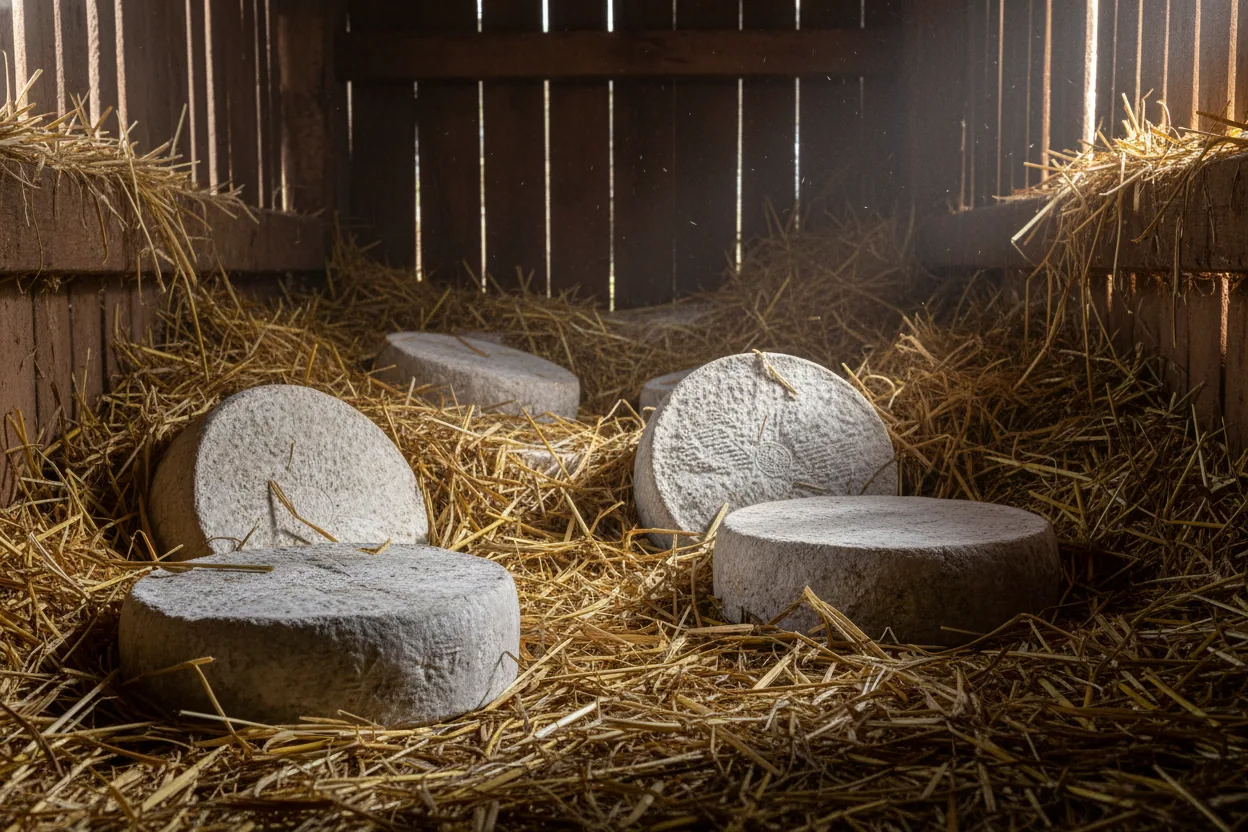 Tomme au foin de Picardie — illustration générée par IA