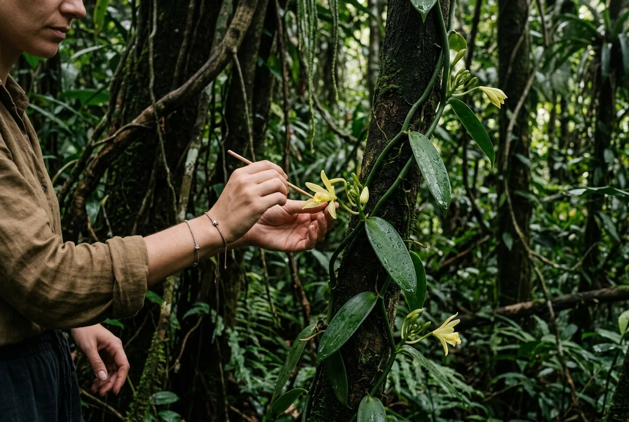 Vanille de Guadeloupe — illustration générée par IA