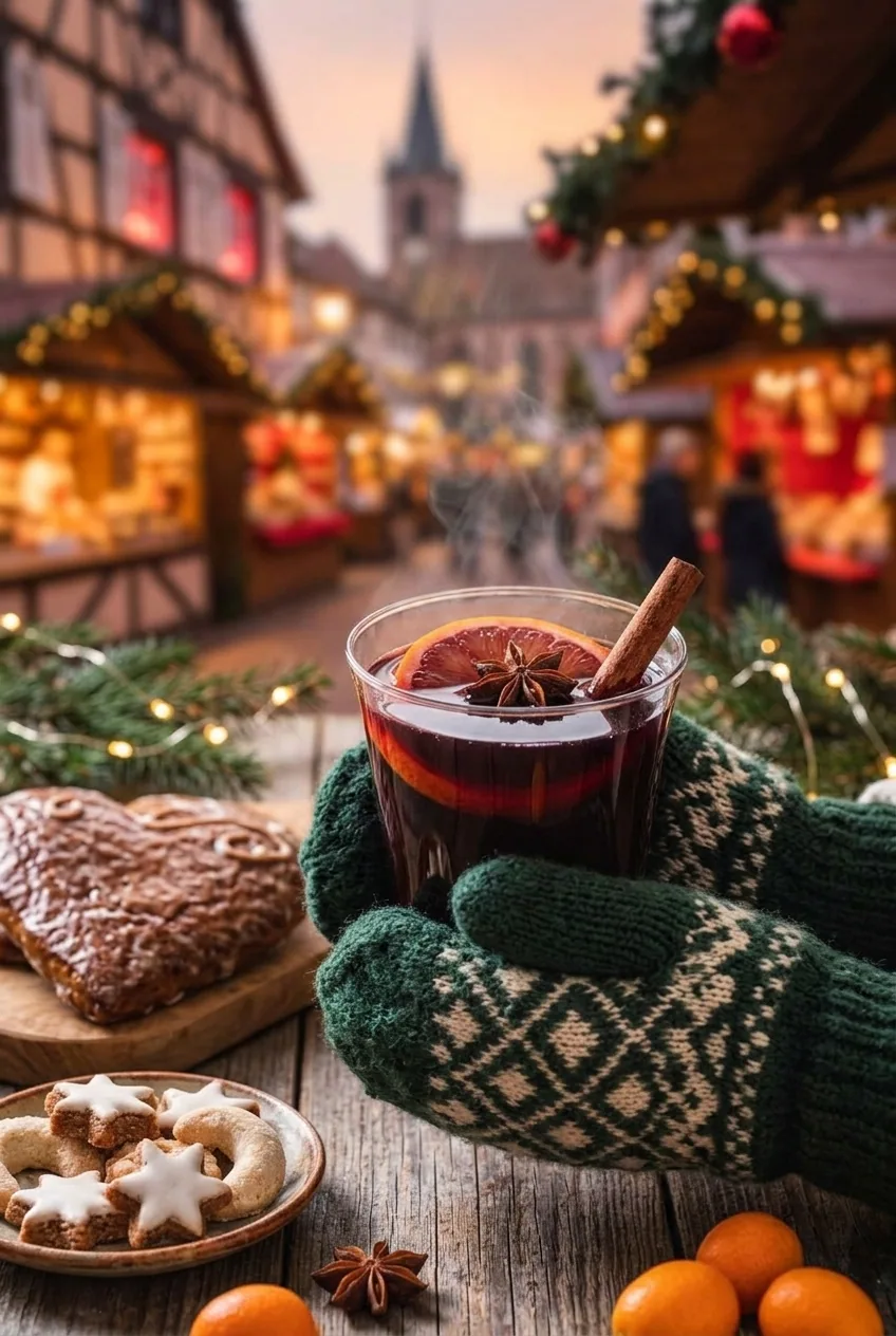 Vin chaud d'Alsace — illustration générée par IA