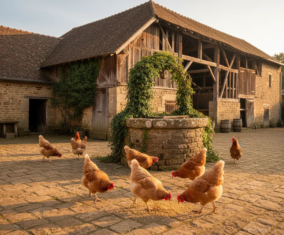 Volailles du Gâtinais — illustration générée par IA